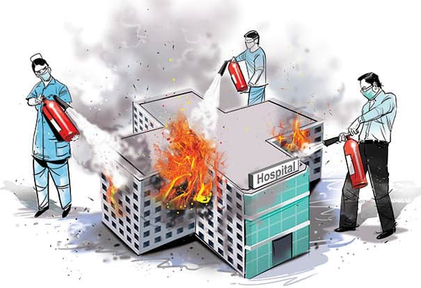Illustration of Hospital Fire Safety