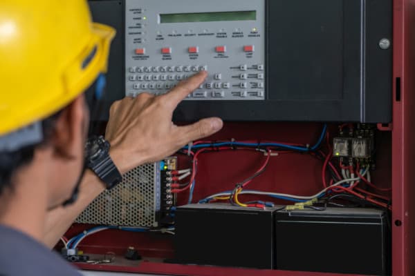 Fire alarm control panel maintenance