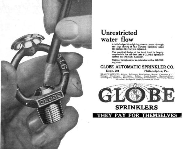 Picture of Globe Sprinkler Advertisement