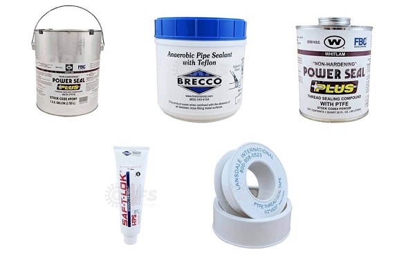 Teflon tape rol, PVC pipes, couplings, faucets & glue