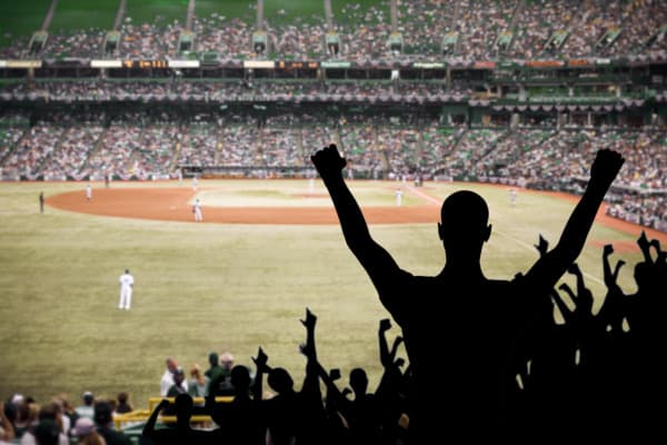 Baseball stadium crowd