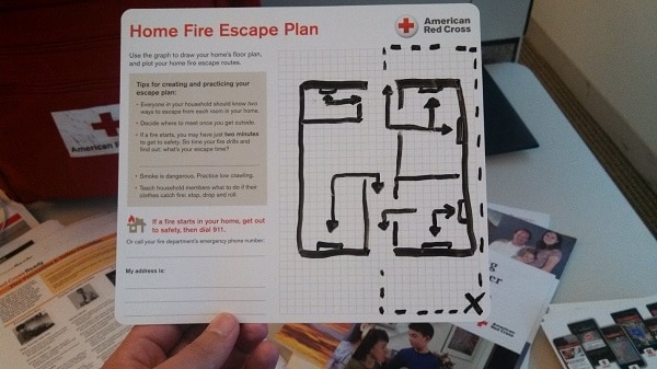 Red Cross home fire escape plan