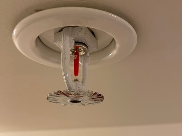Dirty fire sprinkler