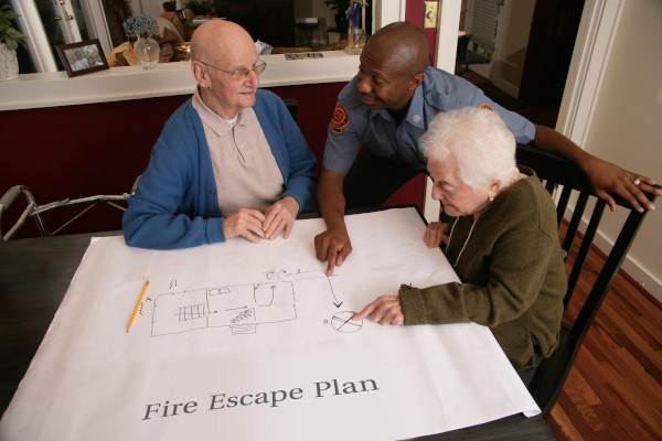 Fire escape planning in senior housing