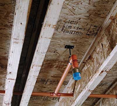 Home fire sprinkler installation