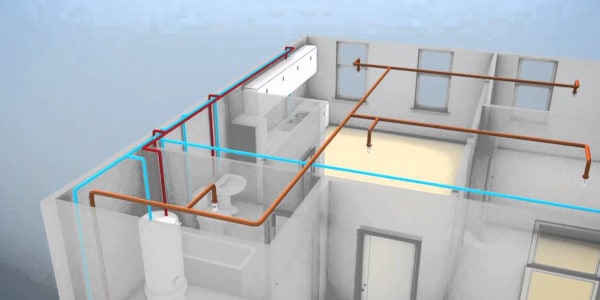 Residential fire sprinkler system layout
