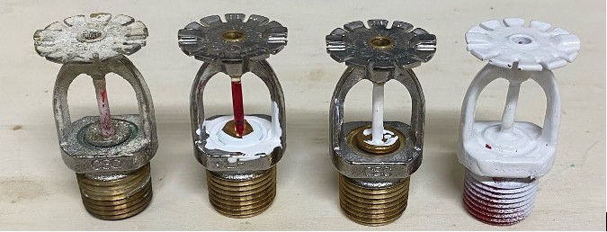 Examples of painted fire sprinklers