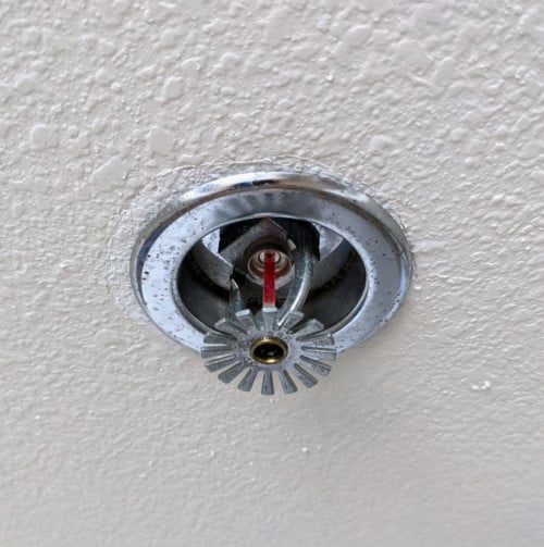 Fire sprinkler without missing fire sprinkler escutcheon