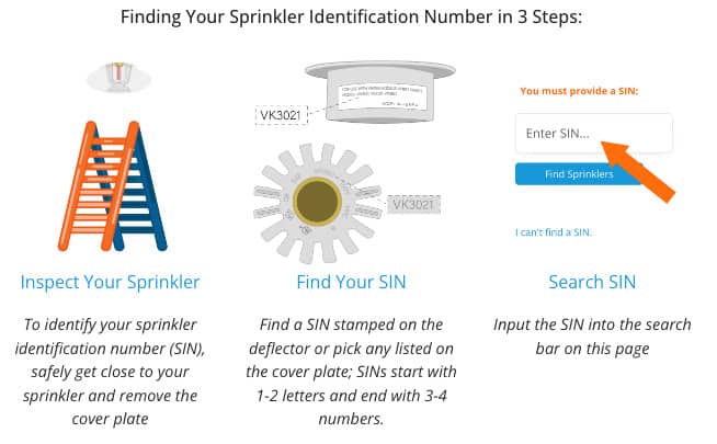 QRFS fire sprinkler heads SIN explainer