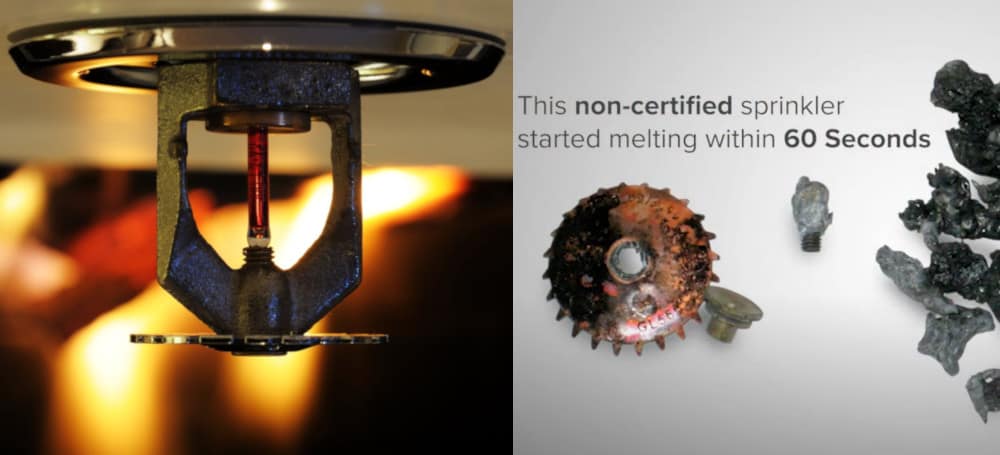 Avoiding uncertified fire sprinklers on Amazon