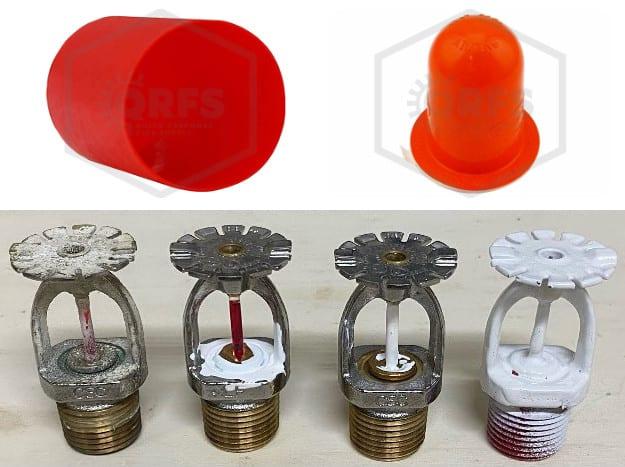 Paint caps and painted fire sprinklers