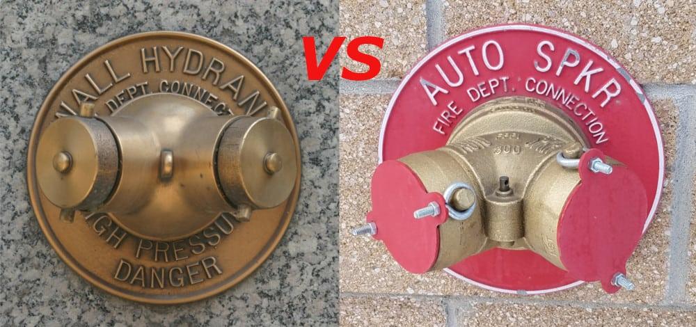 Wall hydrant vs FDC