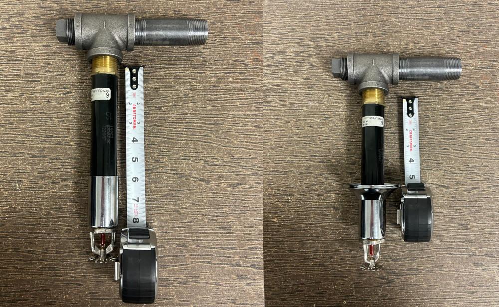 How to measure dry sprinklers