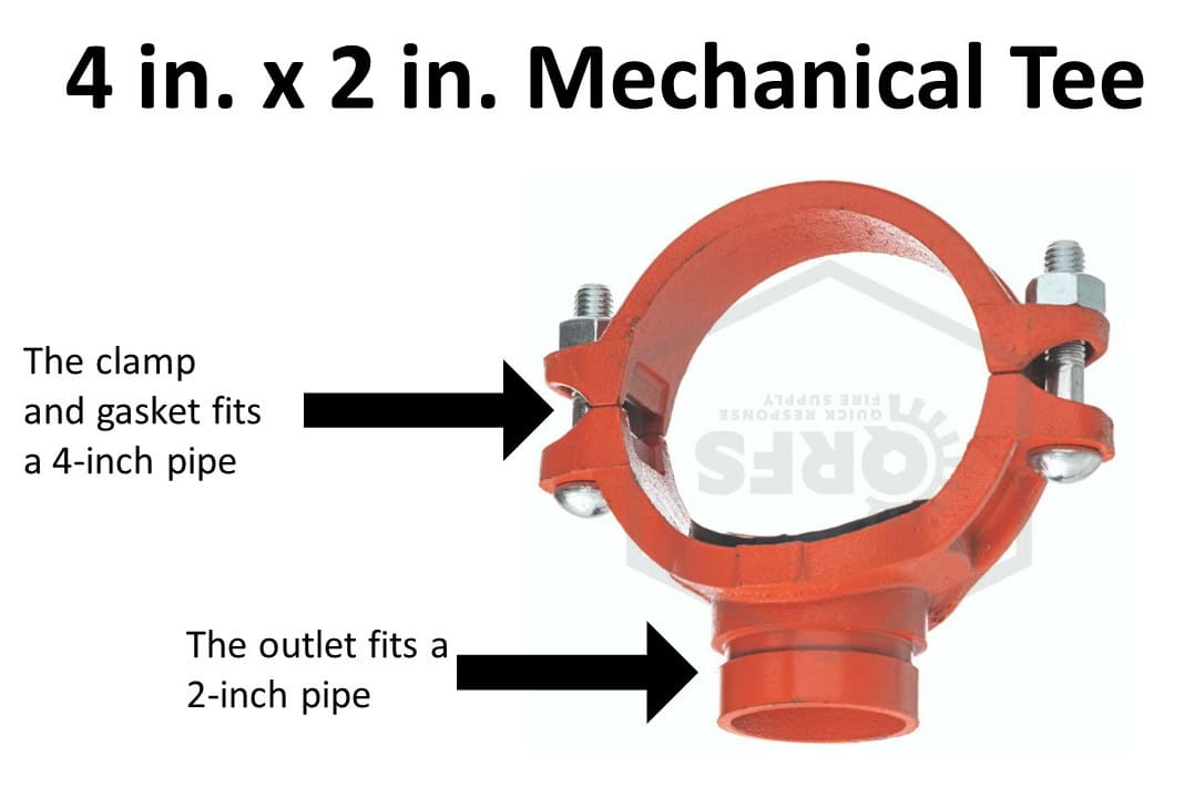 Mechanical tee size