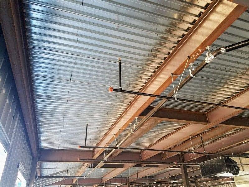 Upright sprinkler installed