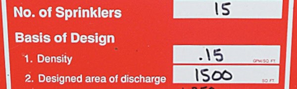 Hydraulic design information sign density