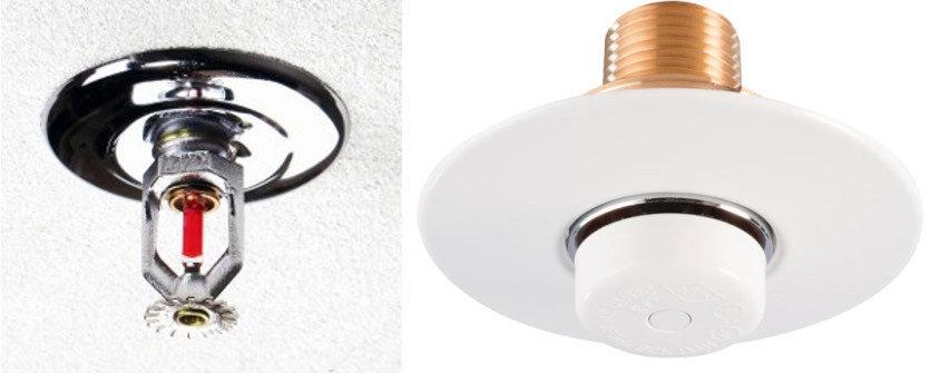 Flush sprinkler escutcheon vs flush sprinkler escutcheon