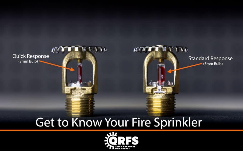 Quick response and standard response fire sprinklers