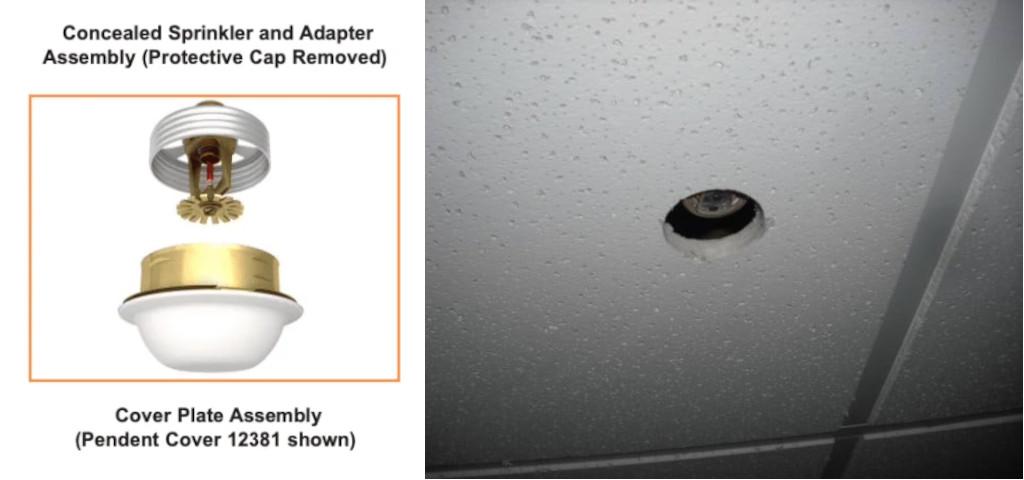 Fire sprinkler covers too short and don't fit