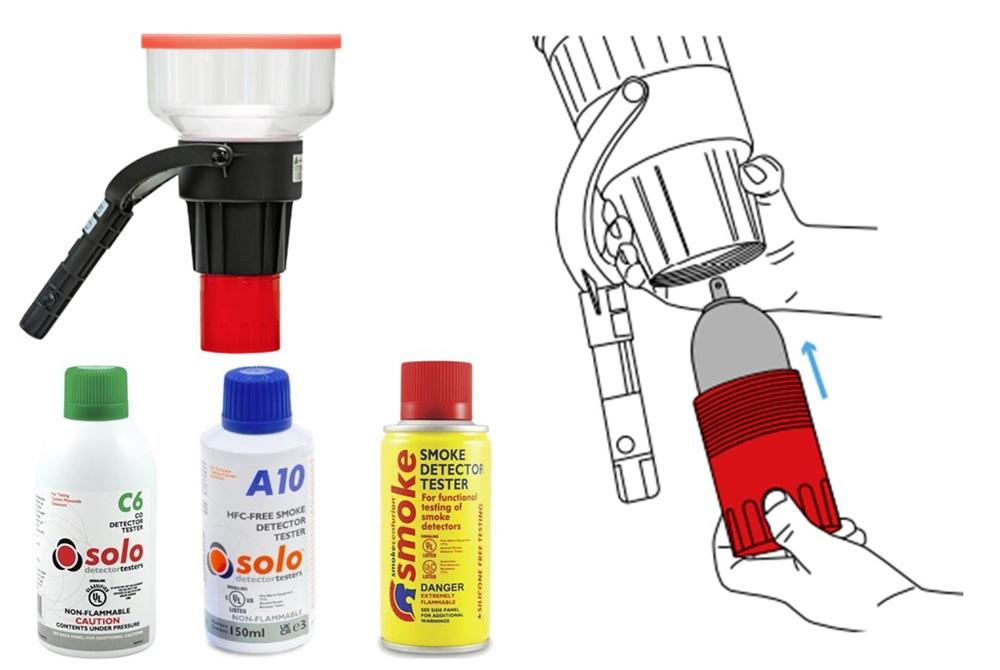 Smoke detector testers