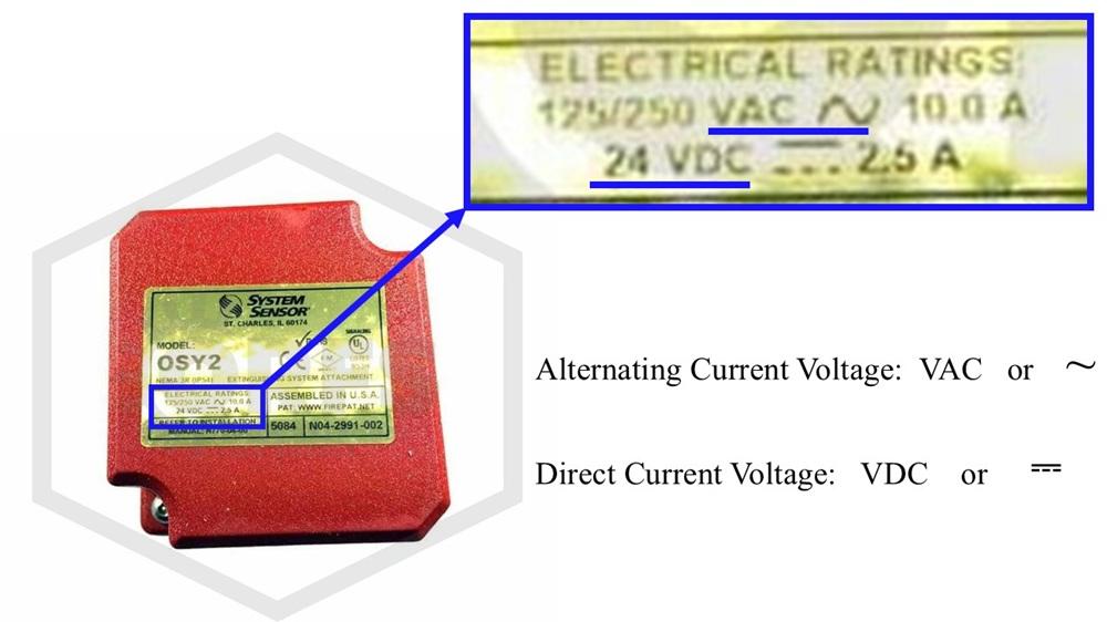 Voltage on supervisory switch