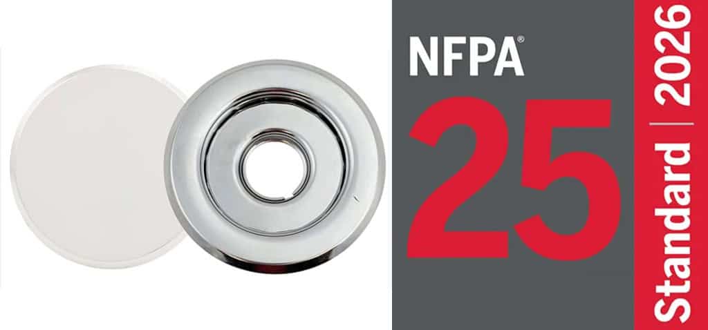 Fire sprinkler cover plate and escutcheon with NFPA 25 cover